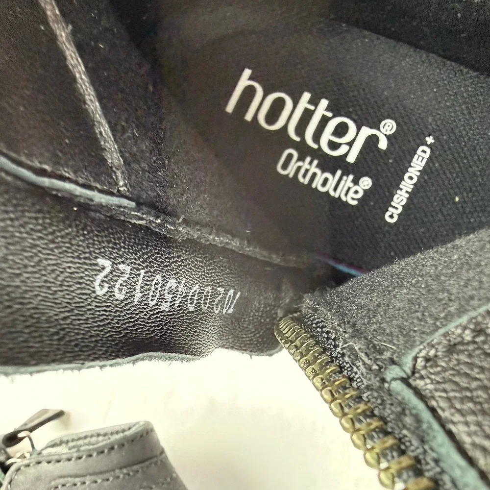 Hotter Ortholite Whisper Bootie US 7 Womens Zip‎ Up Ankle Boot Brand New